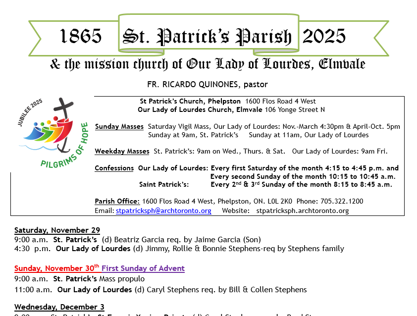 Bulletin November 30th, 2025