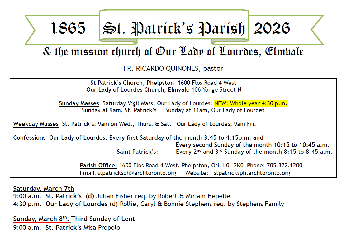 Bulletin March 8th, 2026