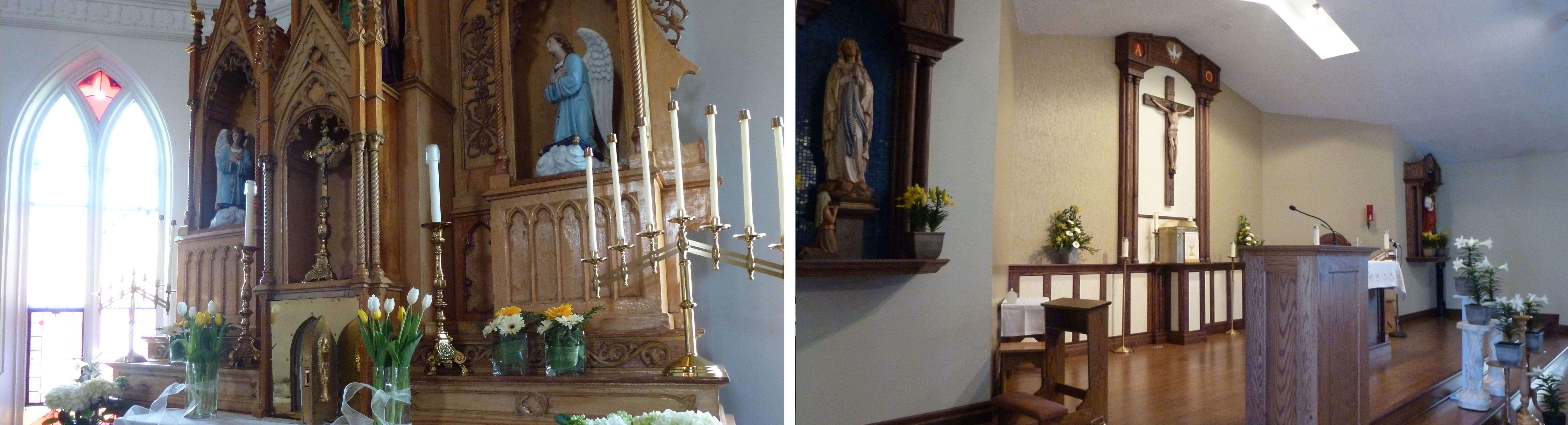 St. Patrick's and Our Lady of Lourdes Altars